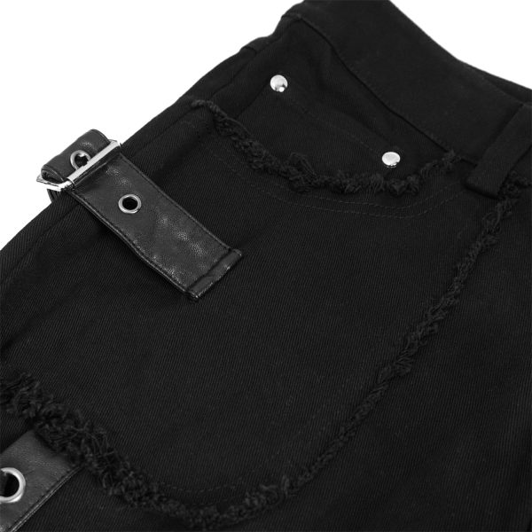 grande surprise DEVIL FASHION Pantalon ‘Distressed’ Noir 17