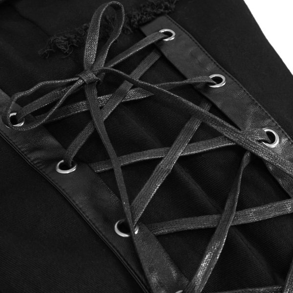 grande surprise DEVIL FASHION Pantalon ‘Distressed’ Noir 18