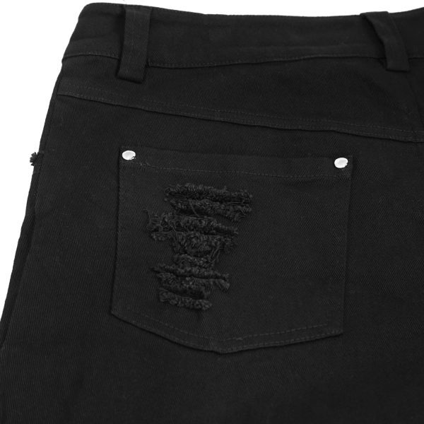 grande surprise DEVIL FASHION Pantalon ‘Distressed’ Noir 19