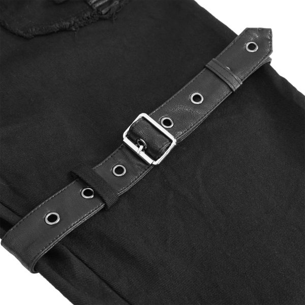grande surprise DEVIL FASHION Pantalon ‘Distressed’ Noir 20