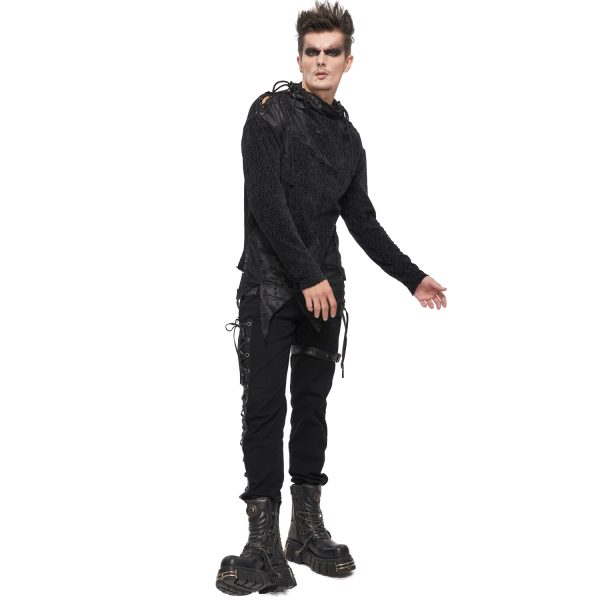 grande surprise DEVIL FASHION Pantalon ‘Distressed’ Noir 5