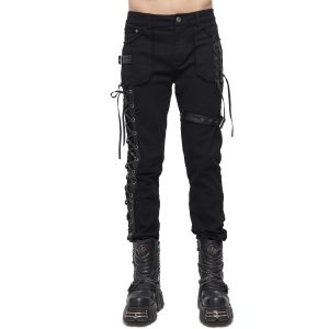 grande surprise DEVIL FASHION Pantalon ‘Distressed’ Noir 30
