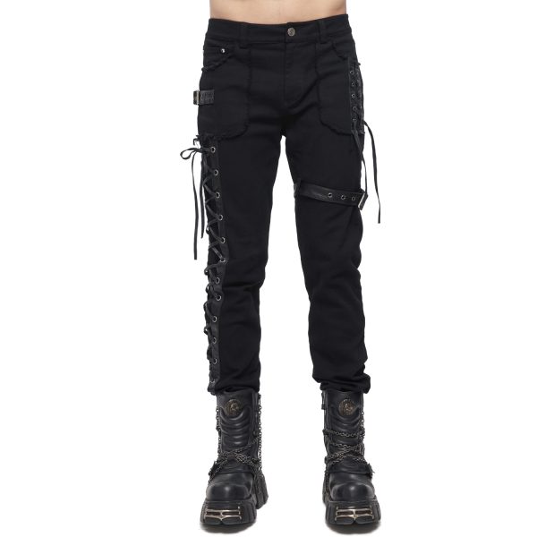 grande surprise DEVIL FASHION Pantalon ‘Distressed’ Noir 6