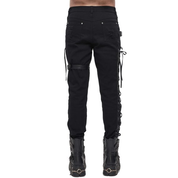grande surprise DEVIL FASHION Pantalon ‘Distressed’ Noir 7