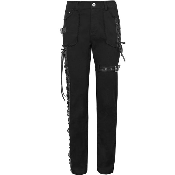 grande surprise DEVIL FASHION Pantalon ‘Distressed’ Noir 11