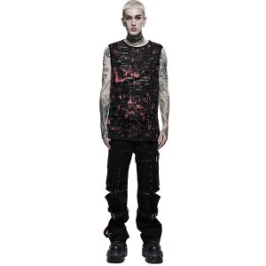 PUNK RAVE Pantalon ‘Double Jeu’ Noir Meilleur Service 24