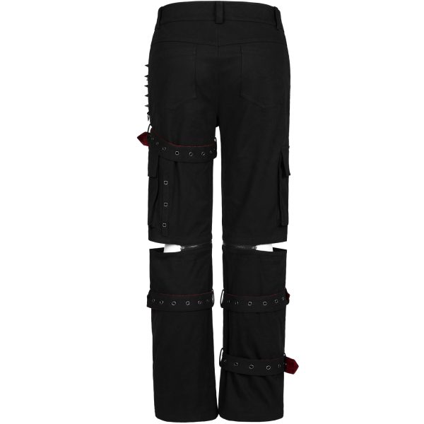 PUNK RAVE Pantalon ‘Double Jeu’ Noir Meilleur Service 13
