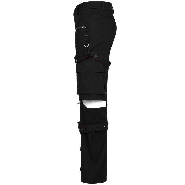 PUNK RAVE Pantalon ‘Double Jeu’ Noir Meilleur Service 14