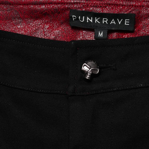 PUNK RAVE Pantalon ‘Double Jeu’ Noir Meilleur Service 15