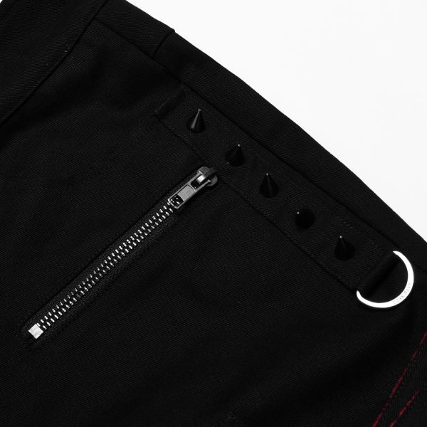 PUNK RAVE Pantalon ‘Double Jeu’ Noir Meilleur Service 16