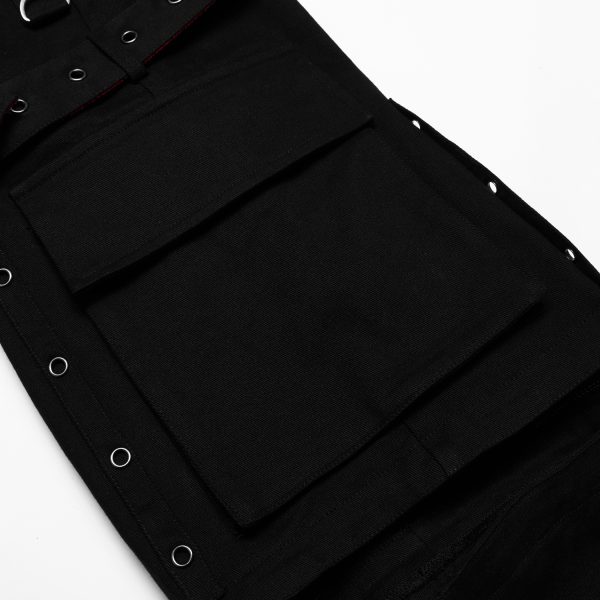PUNK RAVE Pantalon ‘Double Jeu’ Noir Meilleur Service 18