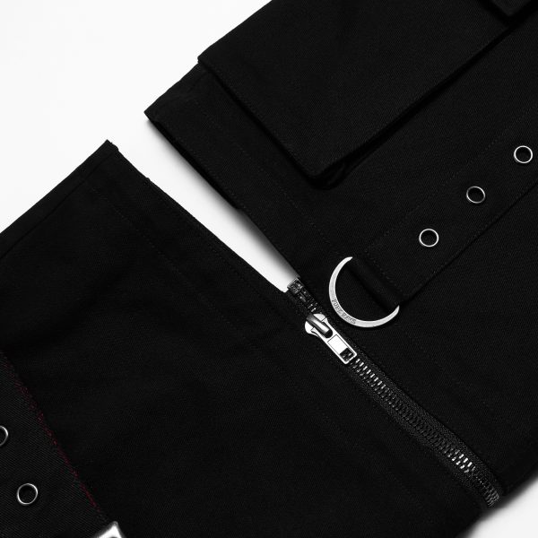 PUNK RAVE Pantalon ‘Double Jeu’ Noir Meilleur Service 19
