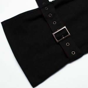 PUNK RAVE Pantalon ‘Double Jeu’ Noir Meilleur Service 60