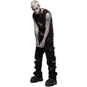PUNK RAVE Pantalon ‘Double Jeu’ Noir Meilleur Service 28