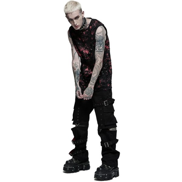PUNK RAVE Pantalon ‘Double Jeu’ Noir Meilleur Service 5