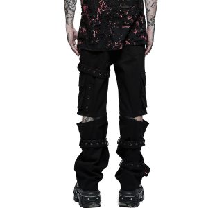 PUNK RAVE Pantalon ‘Double Jeu’ Noir Meilleur Service 34