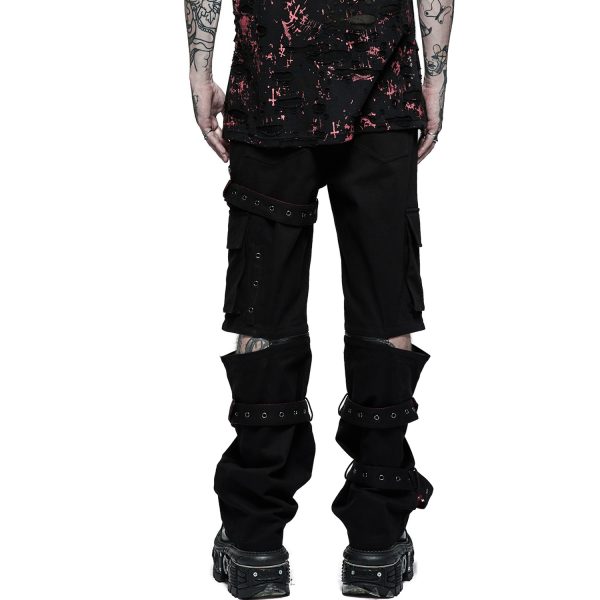 PUNK RAVE Pantalon ‘Double Jeu’ Noir Meilleur Service 8