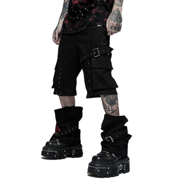 PUNK RAVE Pantalon ‘Double Jeu’ Noir Meilleur Service 9