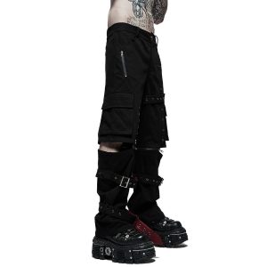 PUNK RAVE Pantalon ‘Double Jeu’ Noir Meilleur Service 38