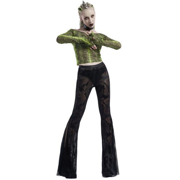 PUNK RAVE Pantalon Evasé ‘Serpentine’ Noir Protections acheteurs 3
