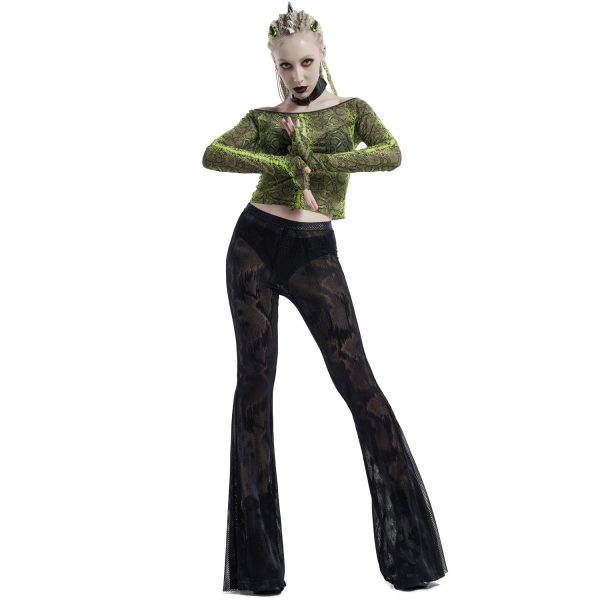 PUNK RAVE Pantalon Evasé ‘Serpentine’ Noir Protections acheteurs 4