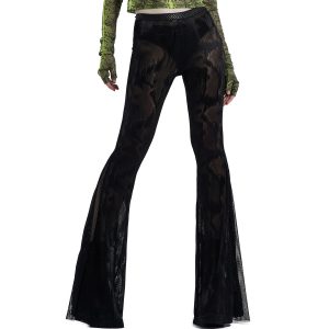 PUNK RAVE Pantalon Evasé ‘Serpentine’ Noir Protections acheteurs 27