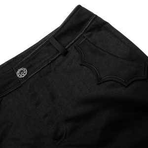 officiel PUNK RAVE Pantalon Goth ‘Bat Pockets’ Noir 47