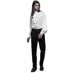 officiel PUNK RAVE Pantalon Goth ‘Bat Pockets’ Noir 27