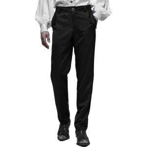officiel PUNK RAVE Pantalon Goth ‘Bat Pockets’ Noir 35