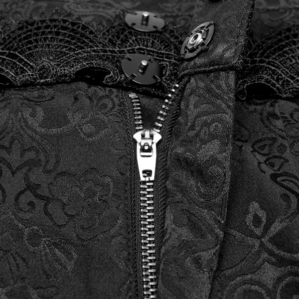 PUNK RAVE Pantalon ‘Goth Blood’ En Jacquard Noir Pas Cher soldes France 13