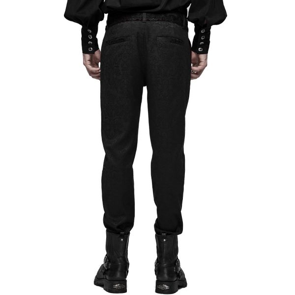 PUNK RAVE Pantalon ‘Goth Blood’ En Jacquard Noir Pas Cher soldes France 6