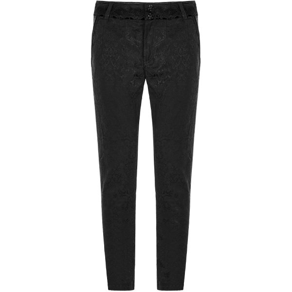 PUNK RAVE Pantalon ‘Goth Blood’ En Jacquard Noir Pas Cher soldes France 8