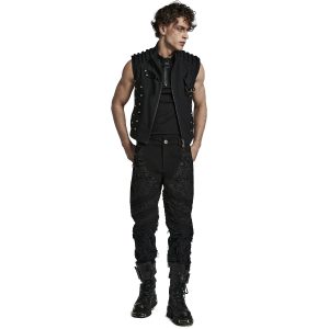 Boutique officielle PUNK RAVE Pantalon ‘Goth Distressed’ Noir 23