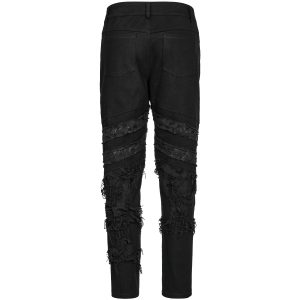 Boutique officielle PUNK RAVE Pantalon ‘Goth Distressed’ Noir 47