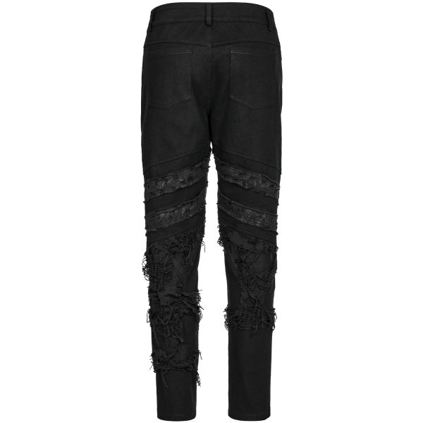 Boutique officielle PUNK RAVE Pantalon ‘Goth Distressed’ Noir 15