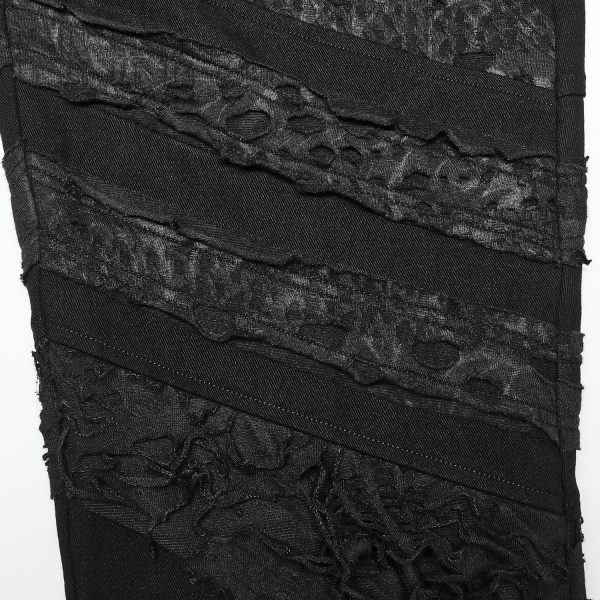 Boutique officielle PUNK RAVE Pantalon ‘Goth Distressed’ Noir 19