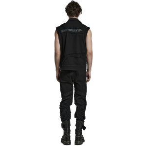Boutique officielle PUNK RAVE Pantalon ‘Goth Distressed’ Noir 25