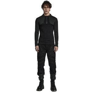 Boutique officielle PUNK RAVE Pantalon ‘Goth Distressed’ Noir 31