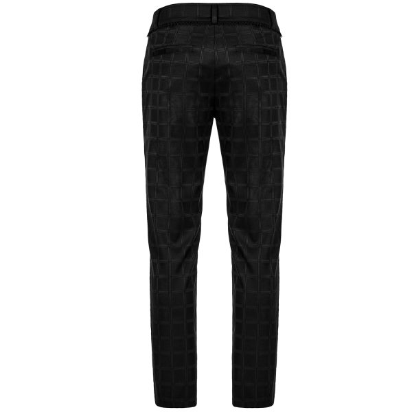 PUNK RAVE Pantalon ‘Goth Plaid’ Noir grossiste 13