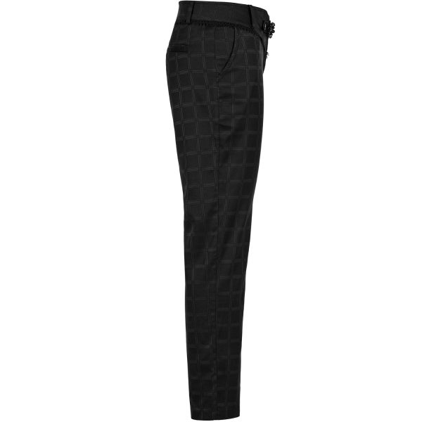 PUNK RAVE Pantalon ‘Goth Plaid’ Noir grossiste 14
