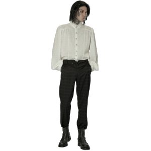 PUNK RAVE Pantalon ‘Goth Plaid’ Noir grossiste 25