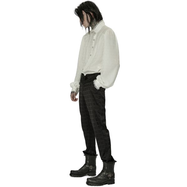 PUNK RAVE Pantalon ‘Goth Plaid’ Noir grossiste 6