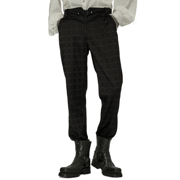 PUNK RAVE Pantalon ‘Goth Plaid’ Noir grossiste 8