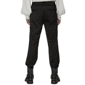 PUNK RAVE Pantalon ‘Goth Plaid’ Noir grossiste 33