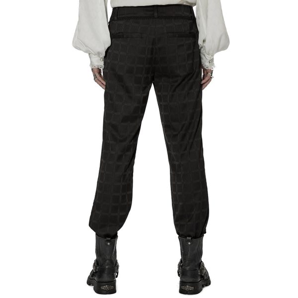 PUNK RAVE Pantalon ‘Goth Plaid’ Noir grossiste 9