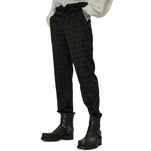 PUNK RAVE Pantalon ‘Goth Plaid’ Noir grossiste 10