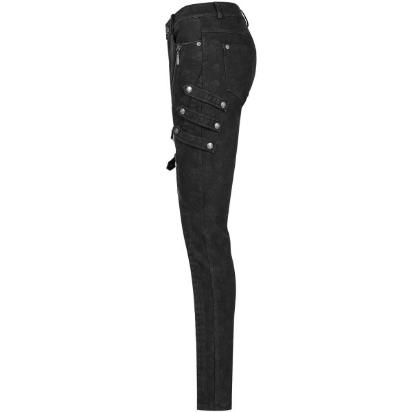 PUNK RAVE Pantalon ‘Gothic Trooper’ Noir SOLDES TOUT À 13
