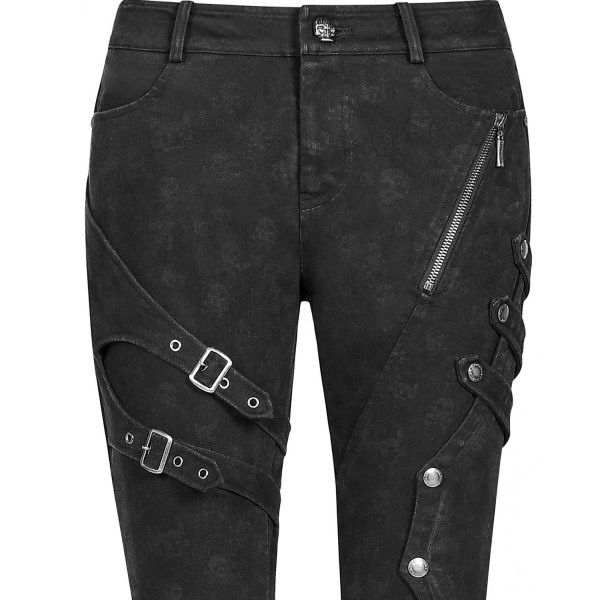 PUNK RAVE Pantalon ‘Gothic Trooper’ Noir SOLDES TOUT À 14
