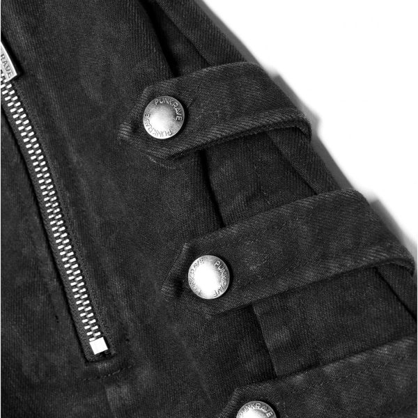 PUNK RAVE Pantalon ‘Gothic Trooper’ Noir SOLDES TOUT À 18