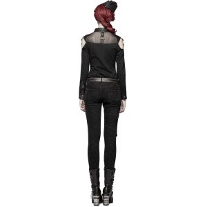 PUNK RAVE Pantalon ‘Gothic Trooper’ Noir SOLDES TOUT À 26